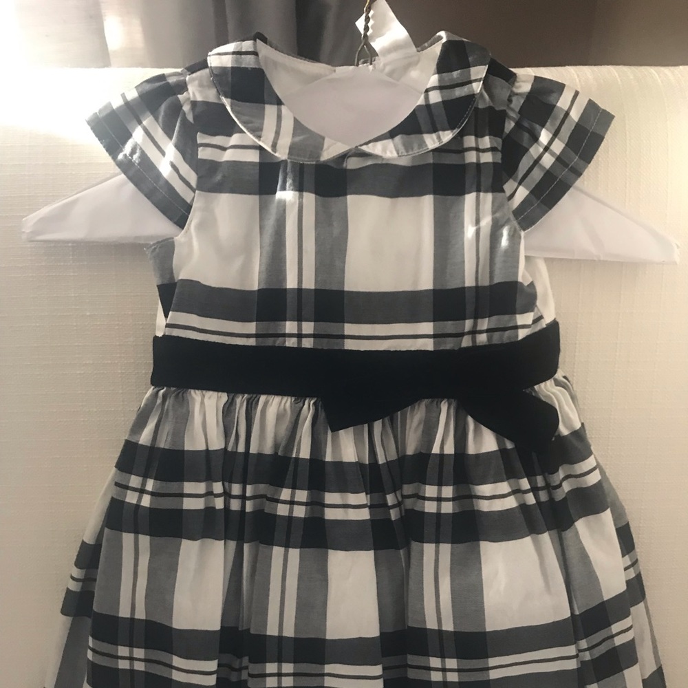 Carters  black and White Plaid Tea length dress